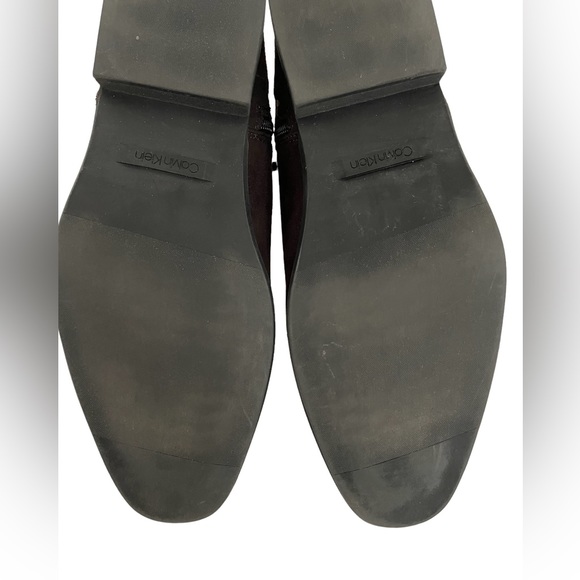 Calvin Klein Mens Luciano Dark Brown Suede Ankle Boots EUC Size 9 - Picture 9 of 11